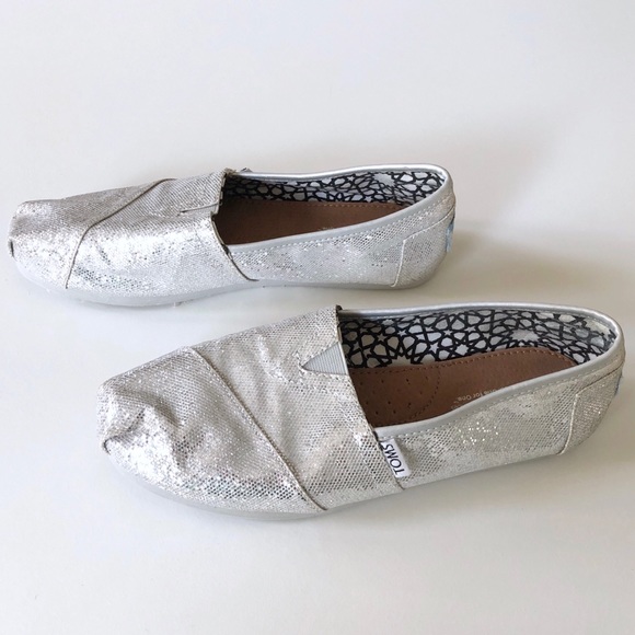 toms alpargata silver